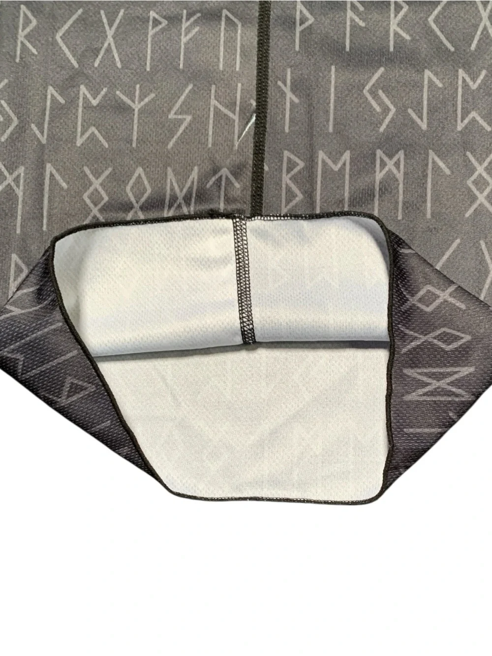 Norse Raven Neck Gaiter - Gray & White